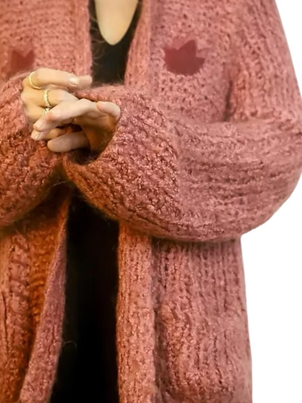 Vintage 80 Süet Detaylı Hırka