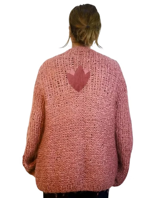 Vintage 80 Süet Detaylı Hırka