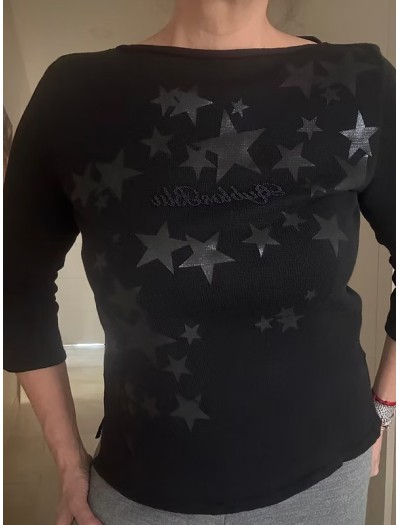 Byblos Blu Yıldız Baskılı ve Boncuklu Kazak