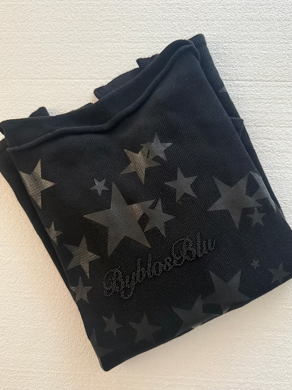 Byblos Blu Yıldız Baskılı ve Boncuklu Kazak