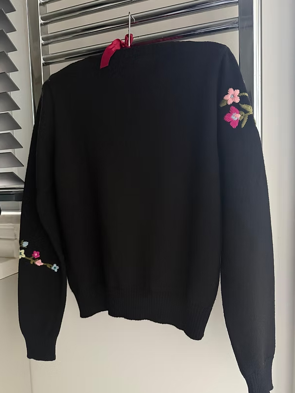 Moschino Jeans Çiçek Nakışlı Kazak