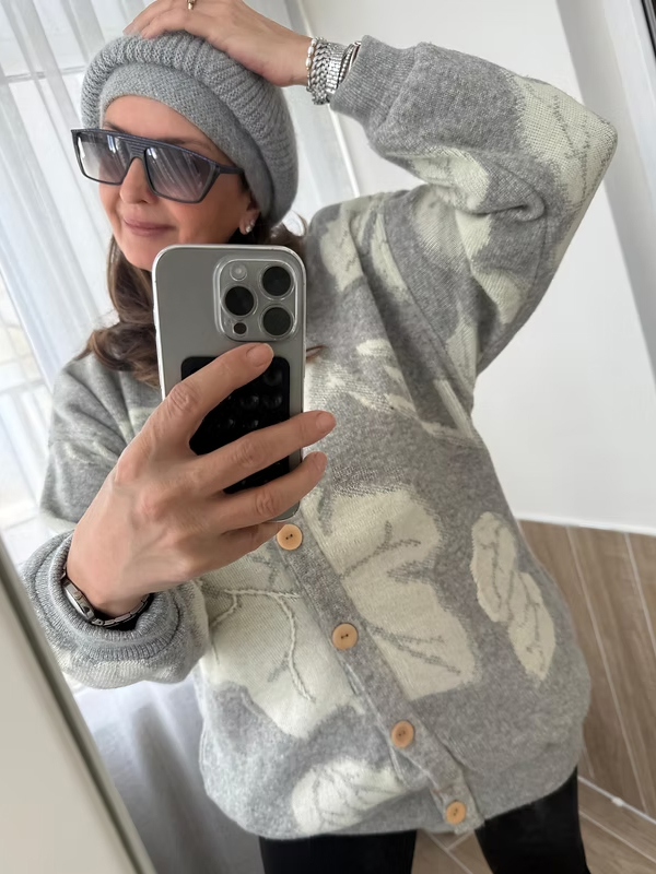 Vintage Sevil nakışlı hırka/mont