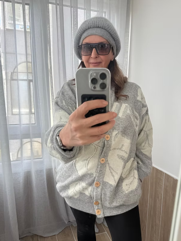 Vintage Sevil nakışlı hırka/mont