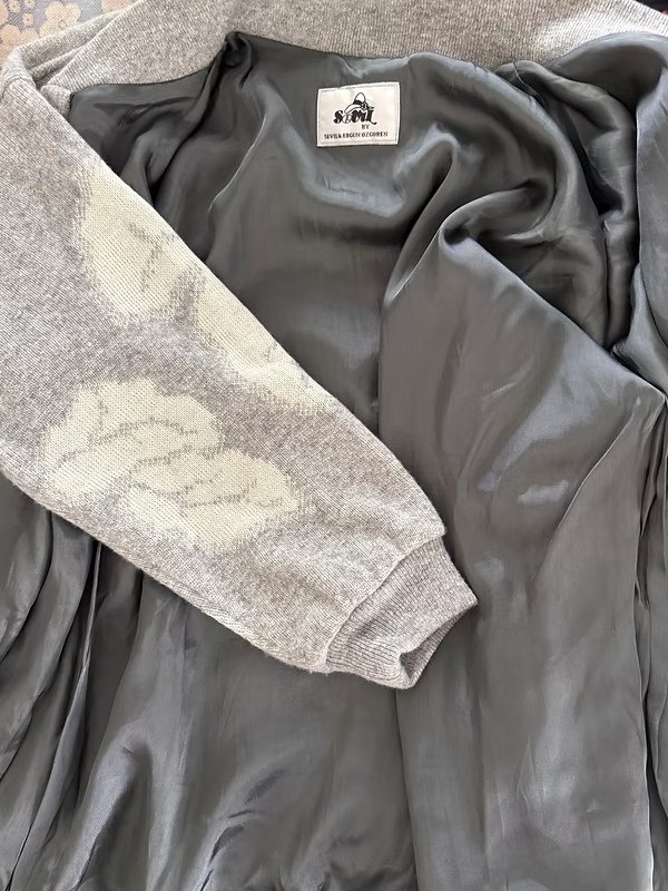 Vintage Sevil nakışlı hırka/mont