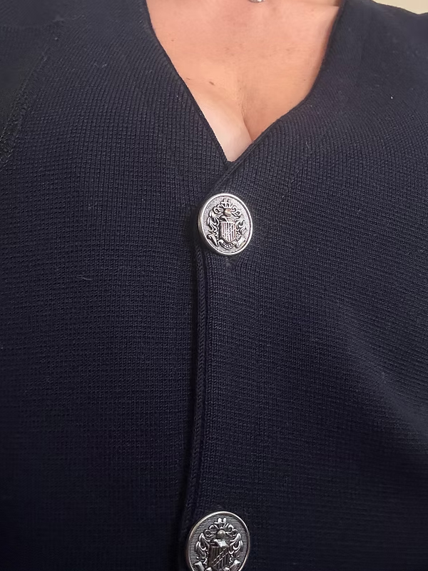 Hey Triko Vintage Çelik Örme Hırka / Ceket