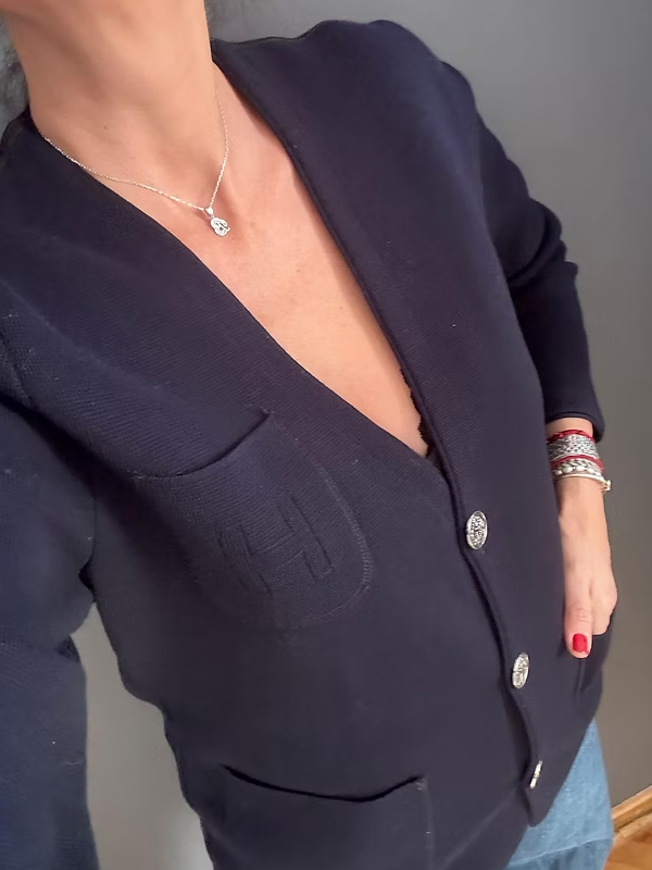 Hey Triko Vintage Çelik Örme Hırka / Ceket