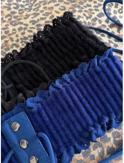 Kadife Lastikli Kalın Kemerler