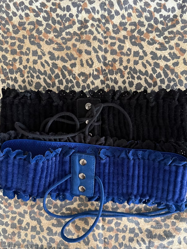 Kadife Lastikli Kalın Kemerler