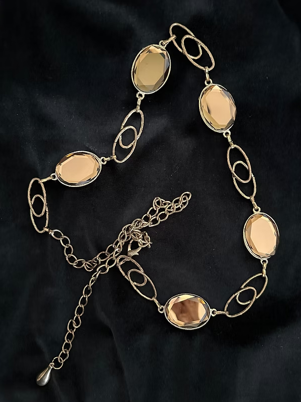 Vintage Zincir Taşlı Kemer