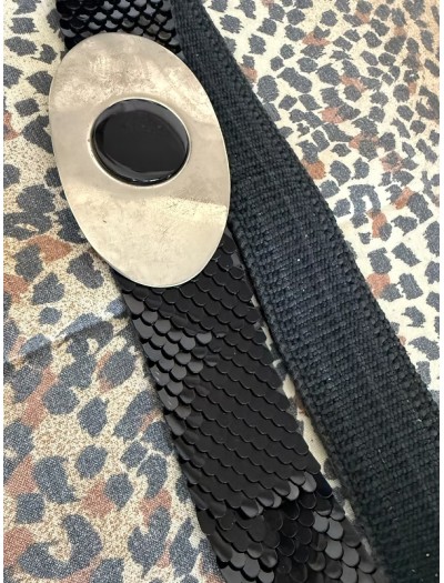 Vintage Lastikli Pullu Kemer