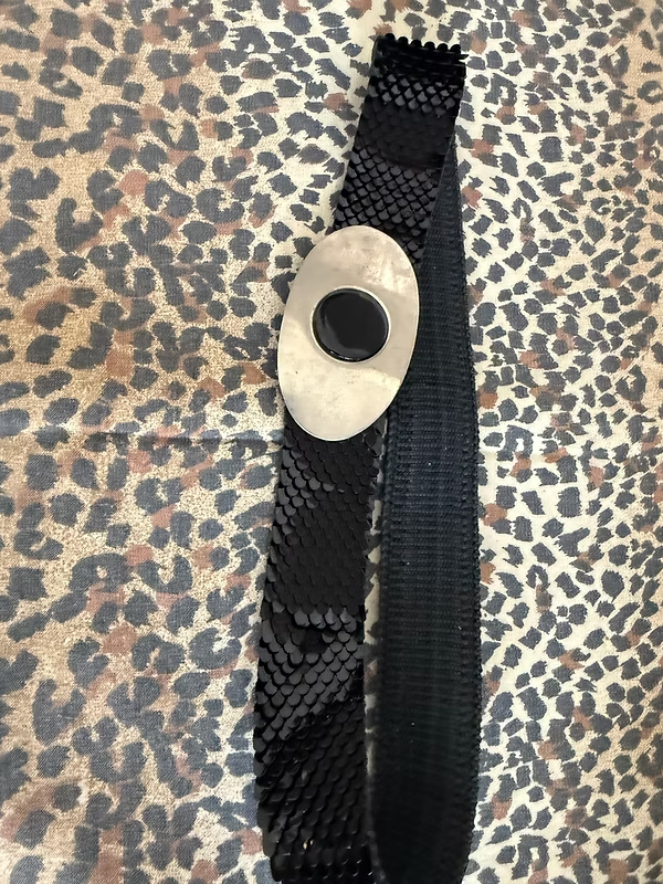 Vintage Lastikli Pullu Kemer