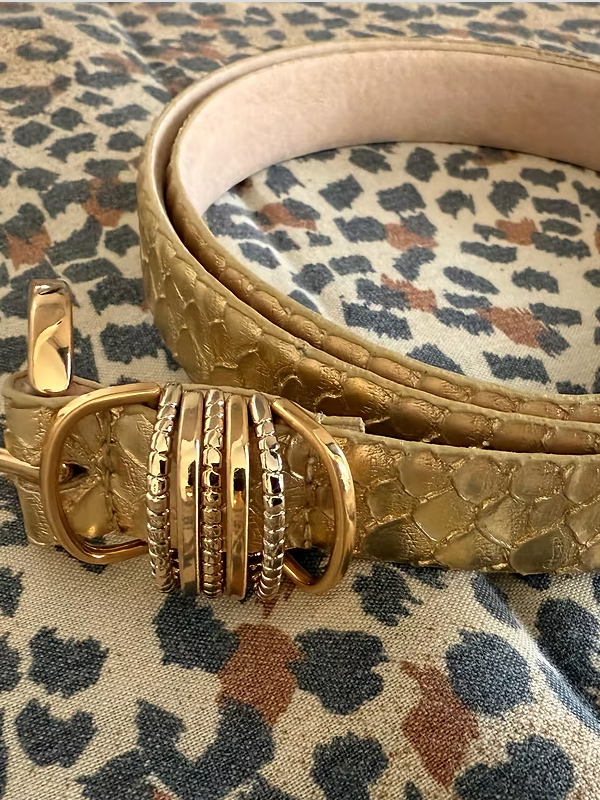 Vintage Gold Deri Kemer