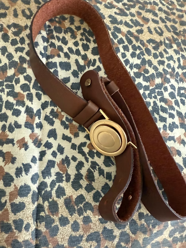 Vintage Taba Gold Tokalı Kemer 