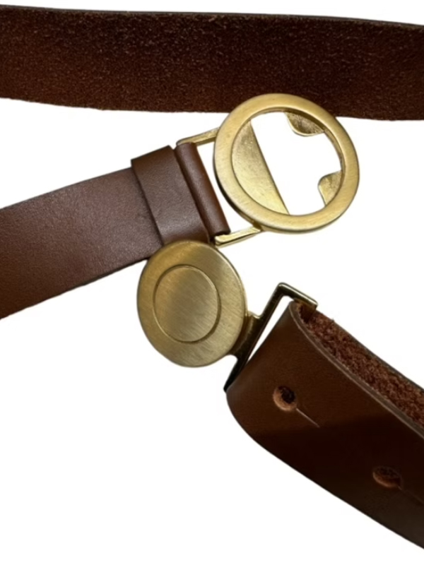 Vintage Taba Gold Tokalı Kemer 