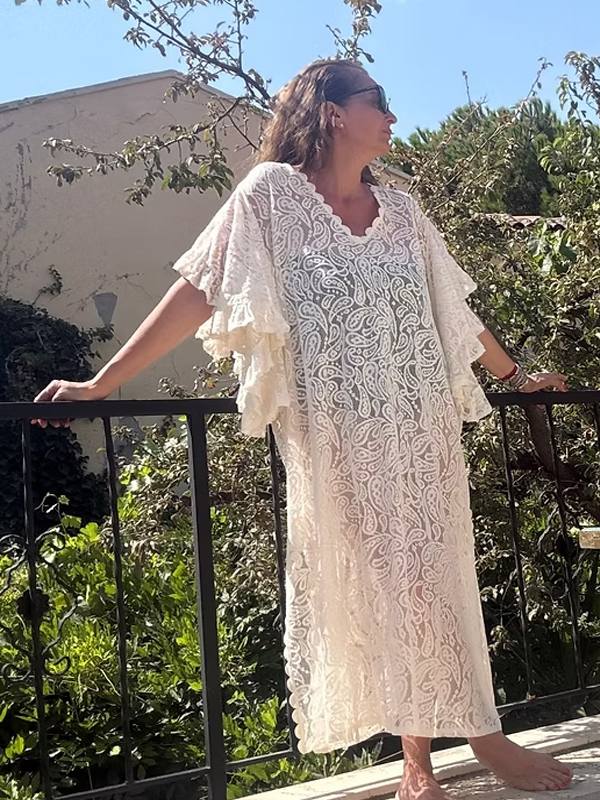 Vintage Dantel Elbise / Kimono