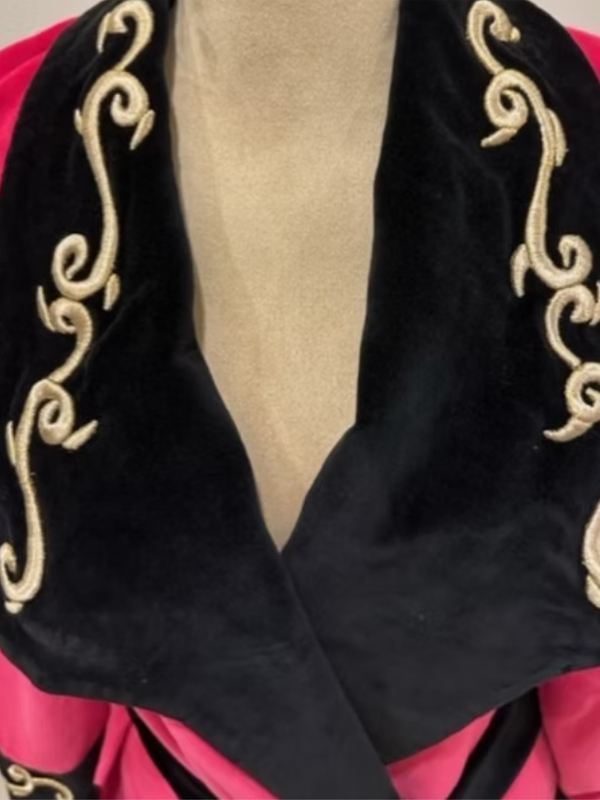 Hand Made Maraş işi Sırma işli Kadife Kimono /Sabahlık