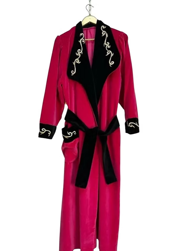 Hand Made Maraş işi Sırma işli Kadife Kimono /Sabahlık