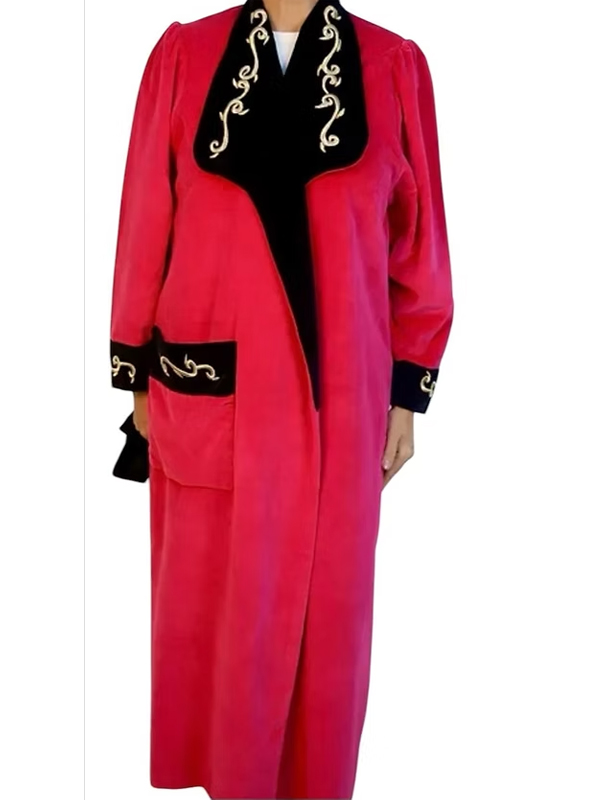 Hand Made Maraş işi Sırma işli Kadife Kimono /Sabahlık