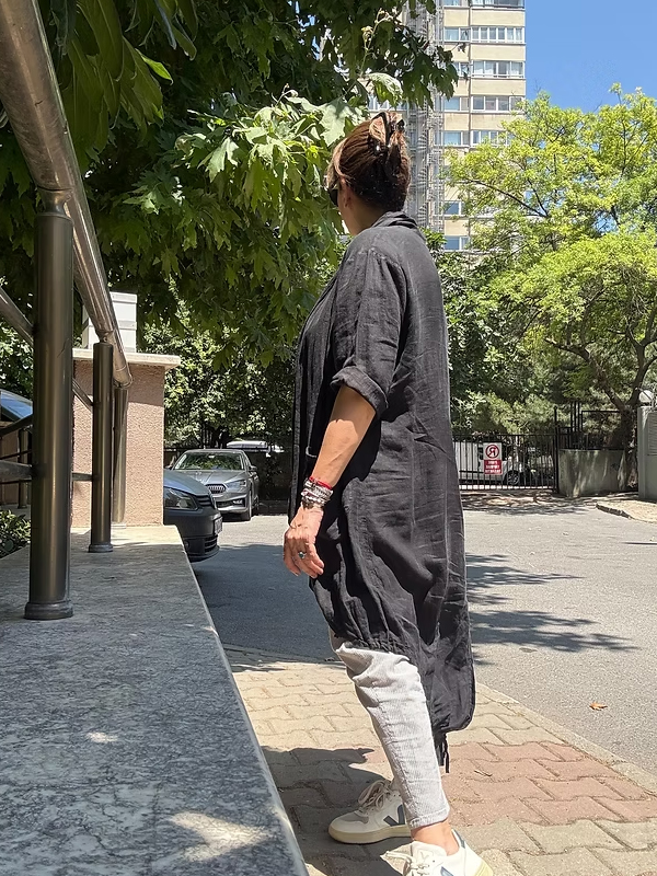 Be Retrokare Keten Kimono