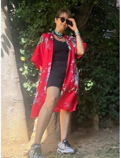 Vintage İpek Kimono