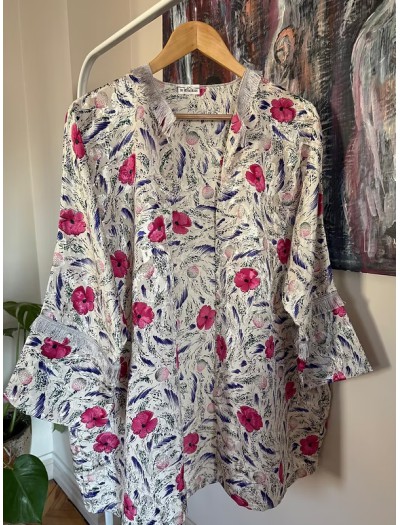 BE RETROKARE Yaka ve Kolları Püskül Detaylı Kimono