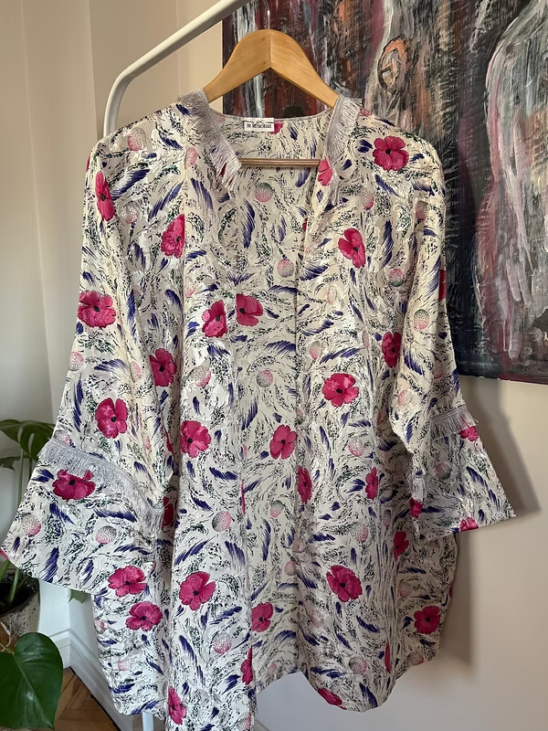 BE RETROKARE Yaka ve Kolları Püskül Detaylı Kimono