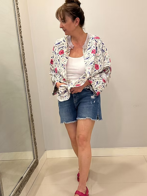 BE RETROKARE Yaka ve Kolları Püskül Detaylı Kimono