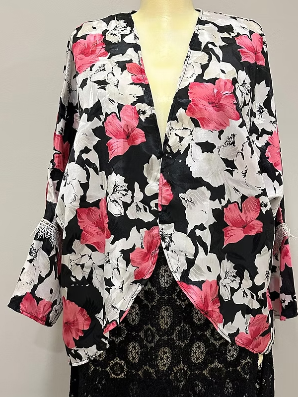 BE RETROKARE Hand Made Kolları Püskül Detaylı Kimono