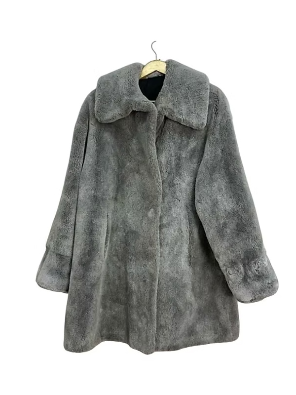 Premium Vintage Gri Peluş