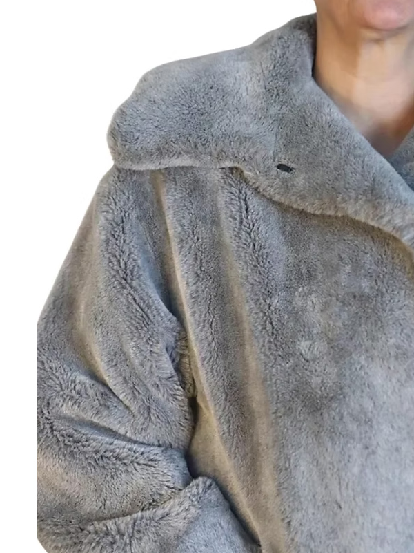 Premium Vintage Gri Peluş