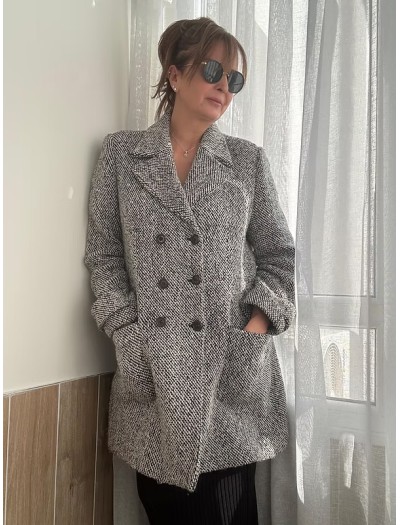 Tüvit Kruvaze Vintage Kaban