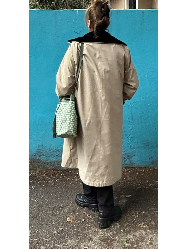 Vintage Trençkot / içi suni peluşlu