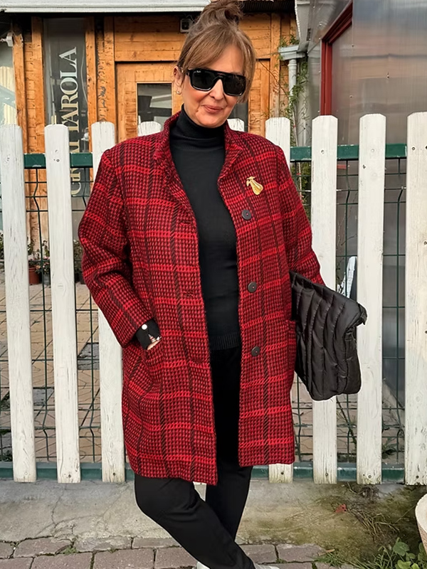 Kazayağı İtalyan Yün Kaban