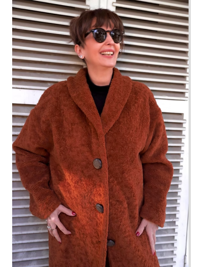 Vintage Tarçın Peluş Manto Vintage Tarçın Peluş Manto