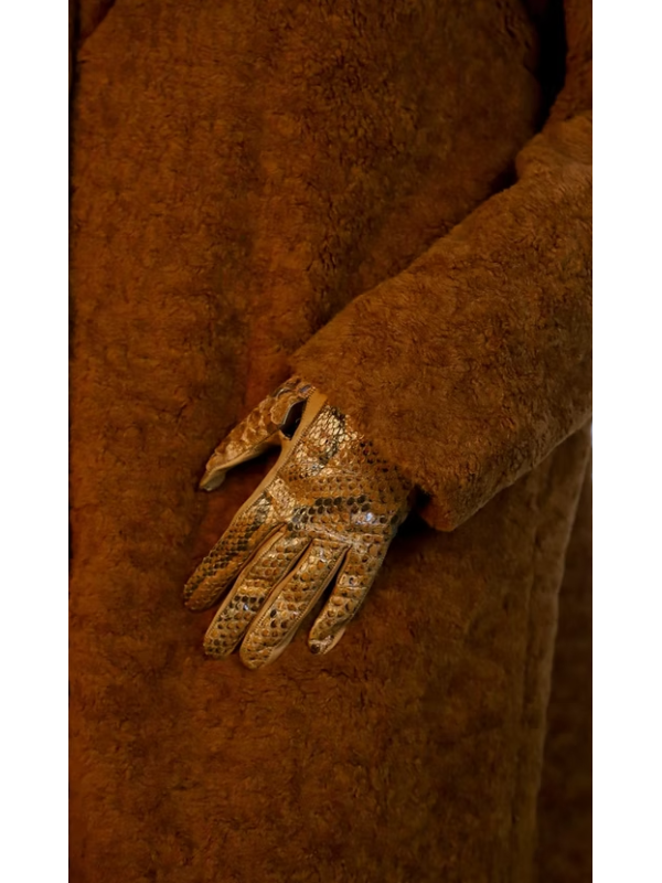 Vintage Tarçın Peluş Manto