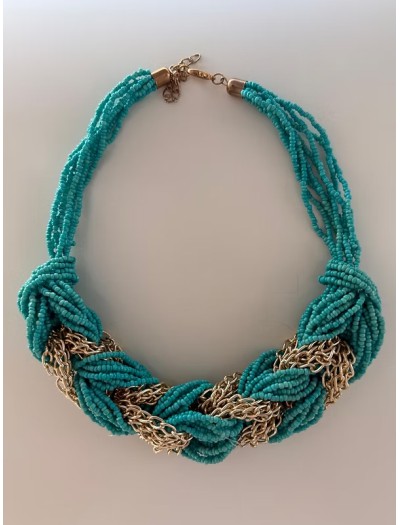 Vintage Firuze Burgu Kolye