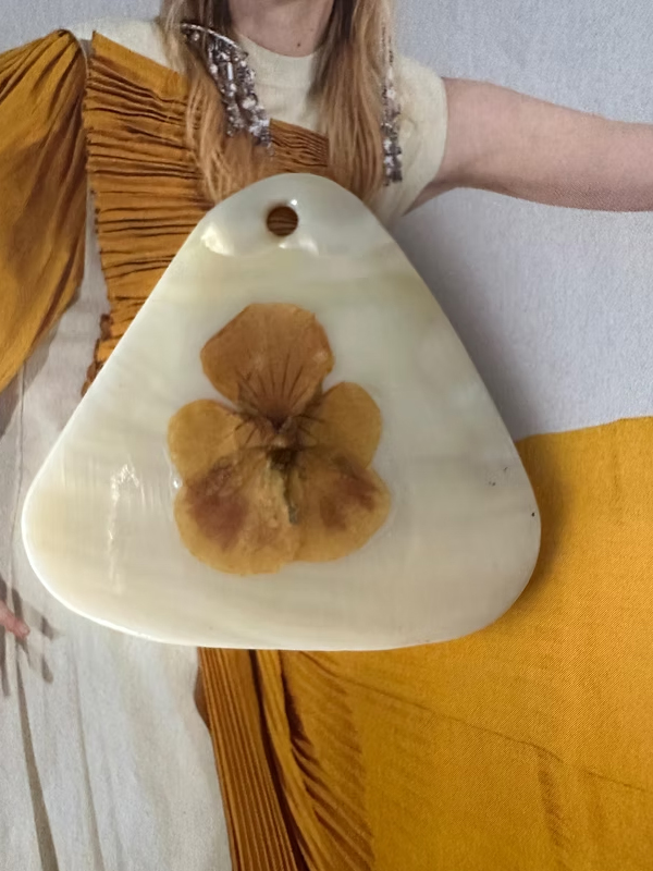 Vintage Sedef Kolye Ucu