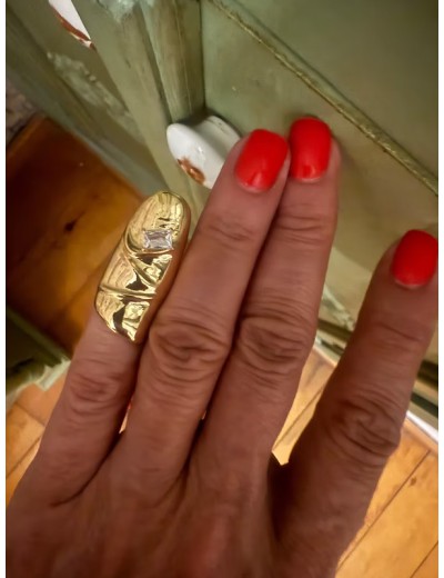 Tasarım Taşlı Tırnak Yüzüğü