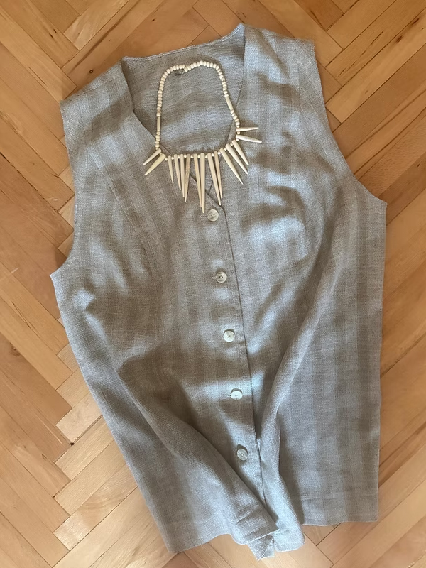 Vintage Uzun Kemik Kolye