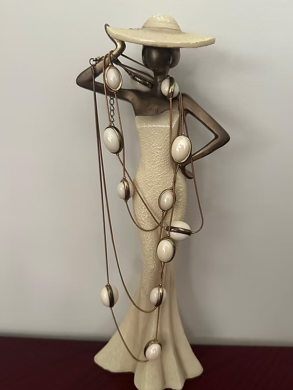 Vintage Dolgu Boncuk Kolye