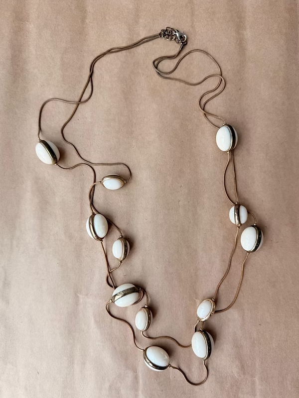 Vintage Dolgu Boncuk Kolye