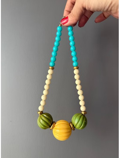 CADORO- Bakalit ve Boncuk Kolye