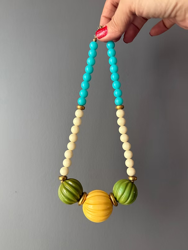 CADORO- Bakalit ve Boncuk Kolye