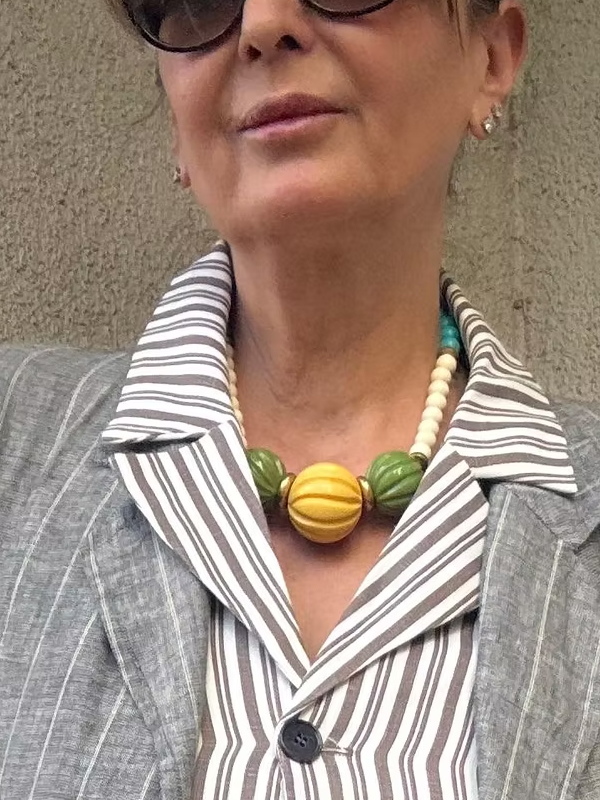 CADORO- Bakalit ve Boncuk Kolye