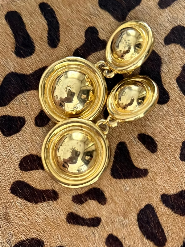 Vintage 80s Gold Küpe