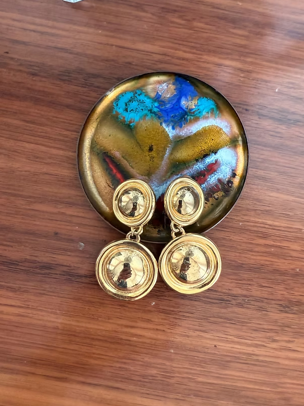 Vintage 80s Gold Küpe