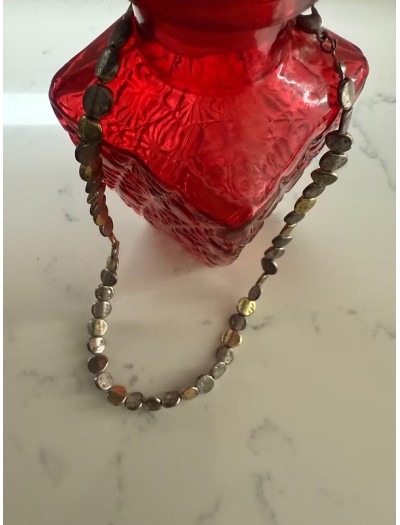 Vintage Gold&Silver Yuvarlak Metal Kolye Vintage Gold&Silver Yuvarlak Metal Kolye