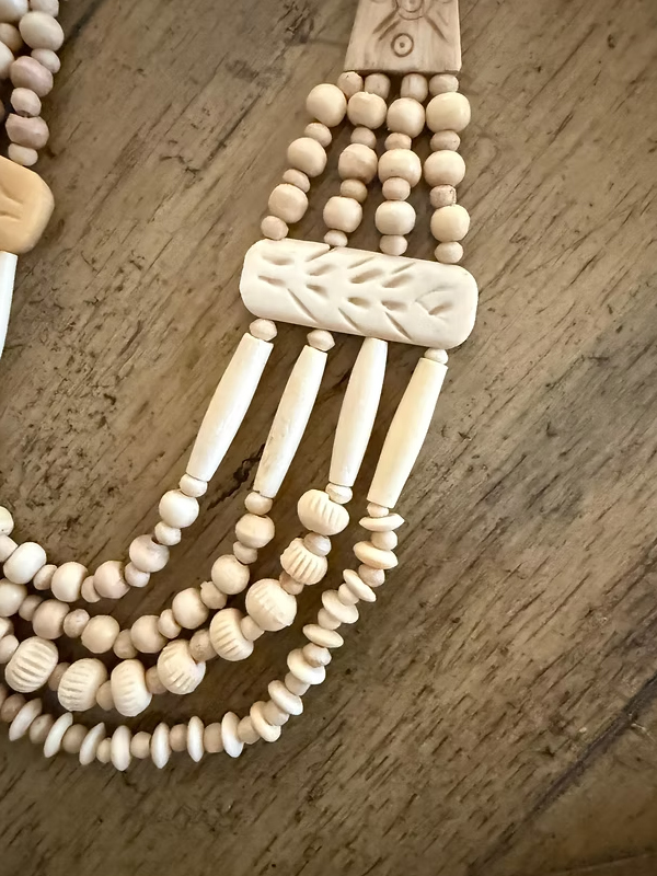 Vintage Sovyet Hand Made Kemik Kolye