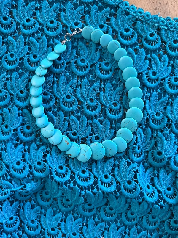 Turkuaz Doğal Taş Kolye