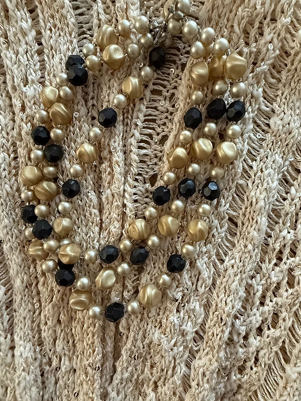 Vintage İnci görünümlü boncuk kolye